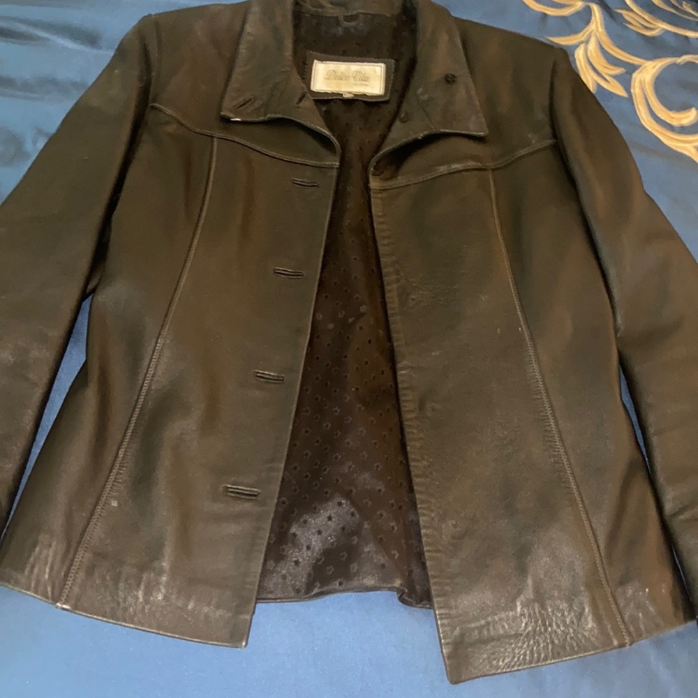 Men's Medium Leather jacket with star lining
